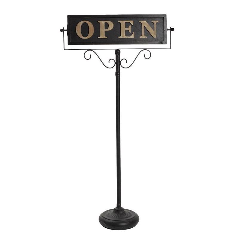 Espiel - ΣΗΜΑΝΤΙΚΟ: Σε περίπτωση διαφοράς τιμής από το κατάστημα ισχύει παντα και μόνο η τιμή του καταστήματος Ταμπέλα 'Open Close' Μαύρη 110εκ GAD124 Espiel