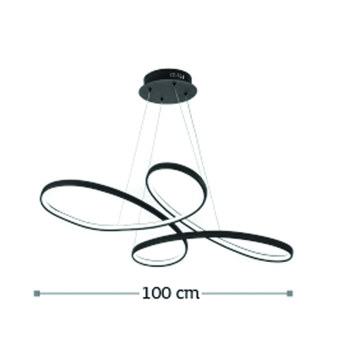 INLIGHT FOTISTIKO OROFIS LED ALOuMINIOu MAuRO 56W 4200Lm/3000K 6150