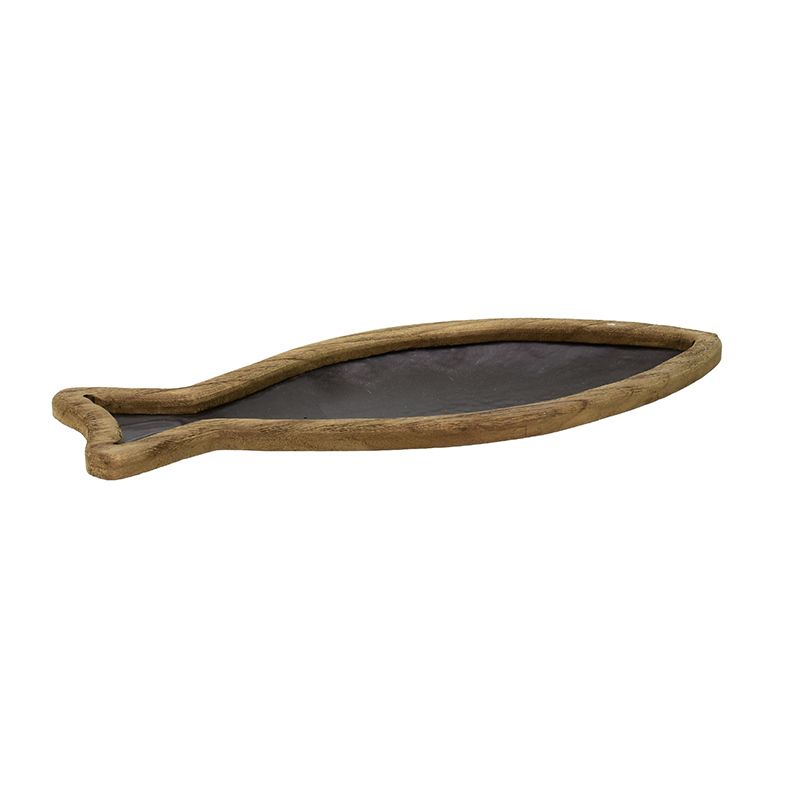 INART ΠΙΑΤΕΛΑ ΨΑΡΙ ΜΕΤΑΛΛΙΚΗ ΞΥΛΙΝΗ ΚΑΦΕ NATURAL 53X21,5X4,5 4-70-887-0020