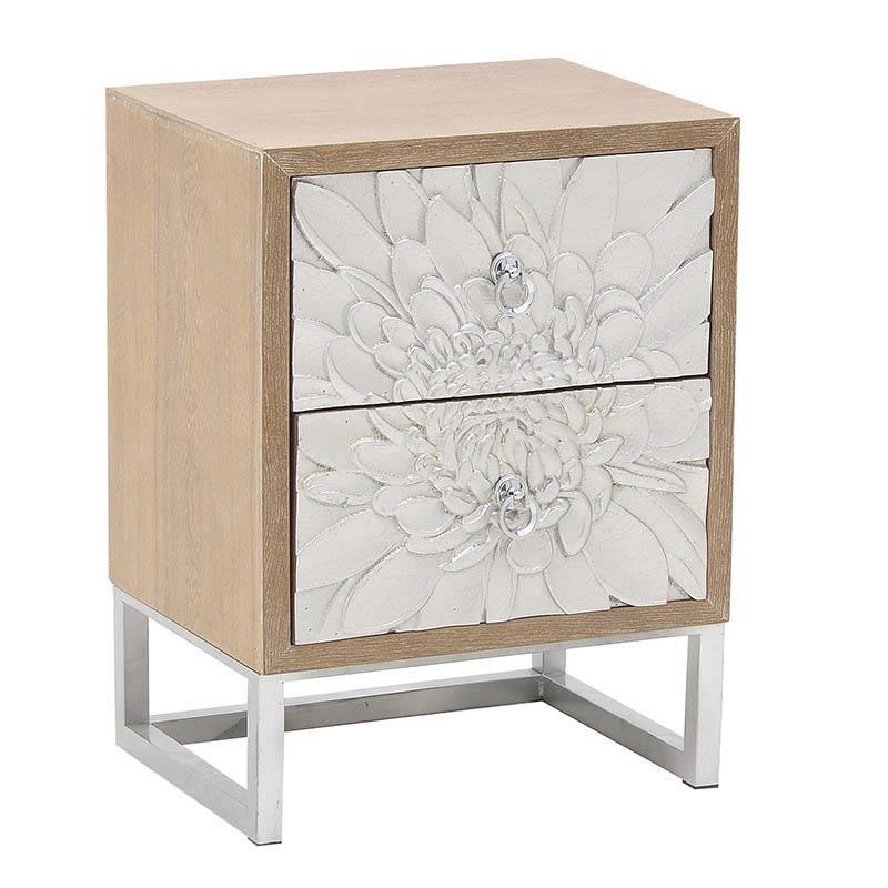INART ΚΟΜΟΔΙΝΟ ΞΥΛΙΝΟ NATURAL ΑΣΗΜΙ 45Χ35Χ65 3-50-109-0008