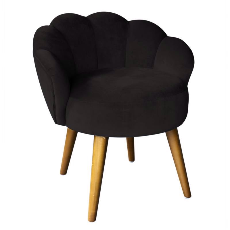 INART ΣΚΑΜΠΟ PEACOCK ΒΕΛΟΥΔΙΝΟ ΜΑΥΡΟ 55Χ53Χ61 3-50-104-0391