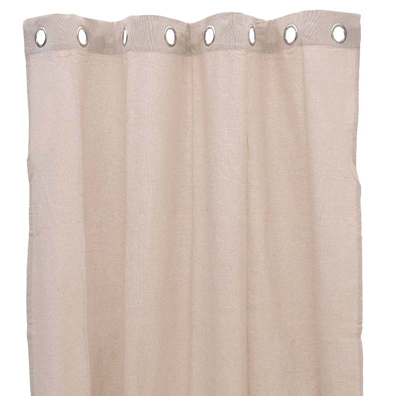 Click Κουρτίνα με Τρουκς Μπεζ 100% Cotton 140x240εκ. 6-