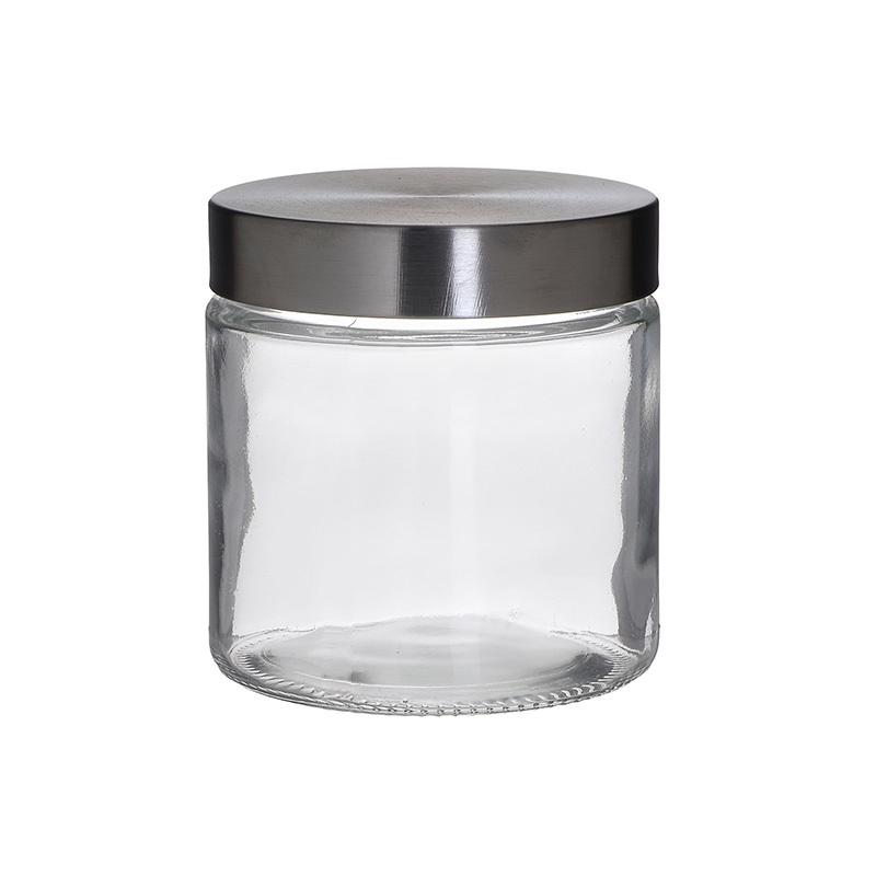 Διακοσμητικά και αξεσουαρ κουζίνας agiovlasitishome - ΣΗΜΑΝΤΙΚΟ: Σε περίπτωση διαφοράς τιμής από το κατάστημα ισχύει παντα και μόνο η τιμή του καταστήματος Inart Δοχείο Αποθήκευσης 0.75Lt Γυάλινο/Μεταλλικό Δ11Χ1