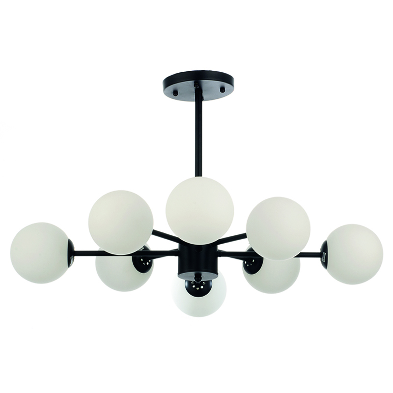 inLight - ΣΗΜΑΝΤΙΚΟ: Σε περίπτωση διαφοράς τιμής από το κατάστημα ισχύει παντα και μόνο η τιμή του καταστήματος INLIGHT 8 ΦΩΤΟ ΦΩΤΙΣΤΙΚΟ ΟΡΟΦΗΣ ΜΕΤΑΛΛΙΚΟ ΓΥΑΛΙΝΟ ΜΑΥΡΟ