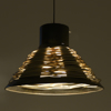 Inart Fotistiko Orofis Metalliko Xulino Mavro Ekrou E27 46X46X33 3-10-042-0001