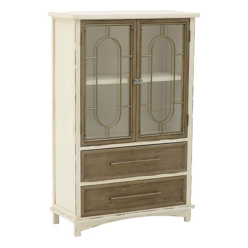 INART ΒΙΤΡΙΝΑ ΞΥΛΙΝΗ ΑΝΤΙΚΕ ΛΕΥΚΗ ΚΑΦΕ 80Χ35Χ124 3-50-667-0040