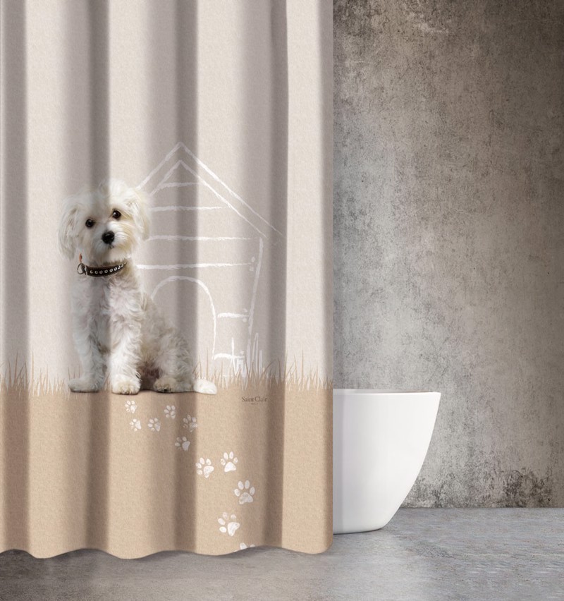 ΚΟΥΡΤΙΝΑ ΜΠΑΝΙΟΥ 180X200 SAINT CLAIR ANIMALS DES 205