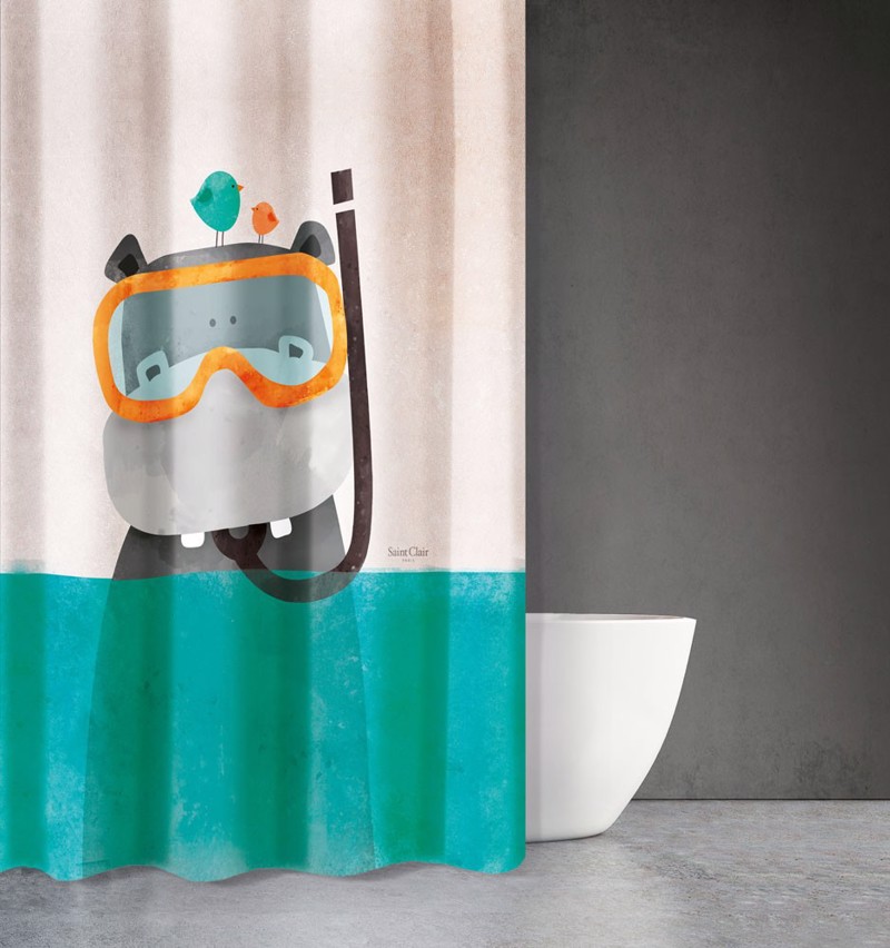 ΚΟΥΡΤΙΝΑ ΜΠΑΝΙΟΥ 180X200 SAINT CLAIR BABY KIDS DES 303