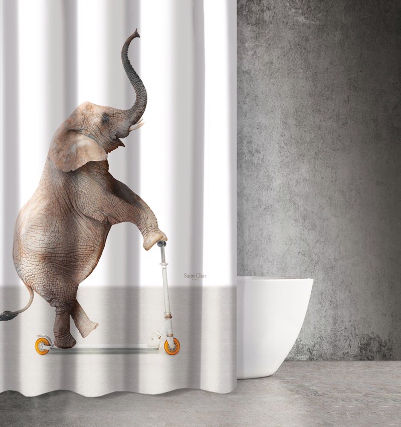 ΚΟΥΡΤΙΝΑ ΜΠΑΝΙΟΥ 180X200 SAINT CLAIR FUNNY DES 510