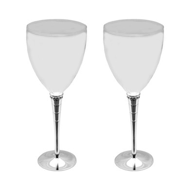 Ποτήρι Κρασιού Σετ 2τμχ Γραμμωτό με Στρας PET112 Espiel