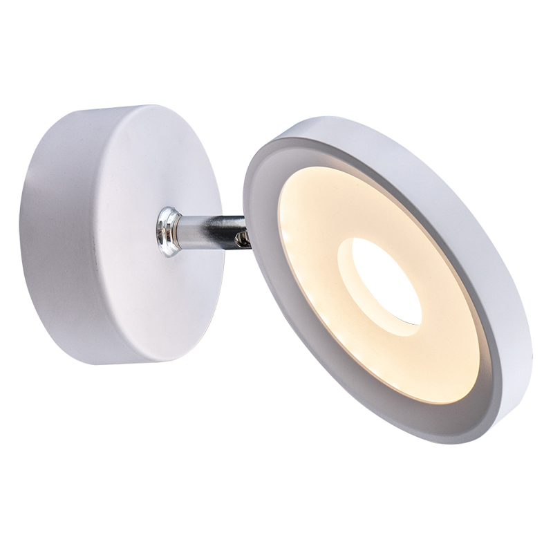 Φωτιστικά agiovlasitishome - ΣΗΜΑΝΤΙΚΟ: Σε περίπτωση διαφοράς τιμής από το κατάστημα ισχύει παντα και μόνο η τιμή του καταστήματος Arlight ΑΠΛΙΚΑ ΤΟΙΧΟΥ ΜΕΤΑΛΛΙΚΗ ΛΕΥΚΗ ΜΕ ΣΠΟΤ LED 7W 52