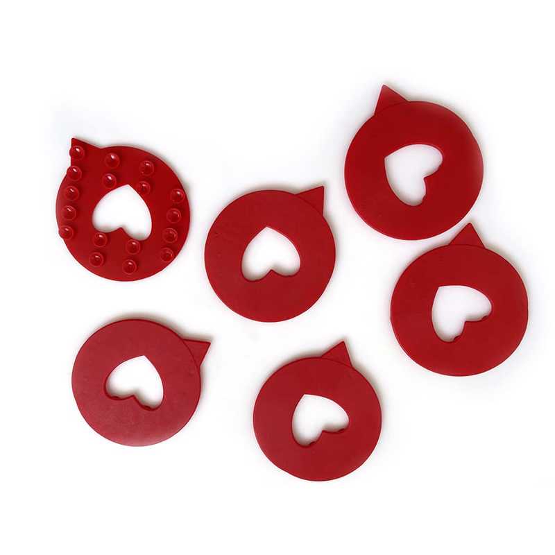 Dimitracas Σετ 6 Τεμαχίων Αντιολισθητικά Μπάνιου 'Καρδι