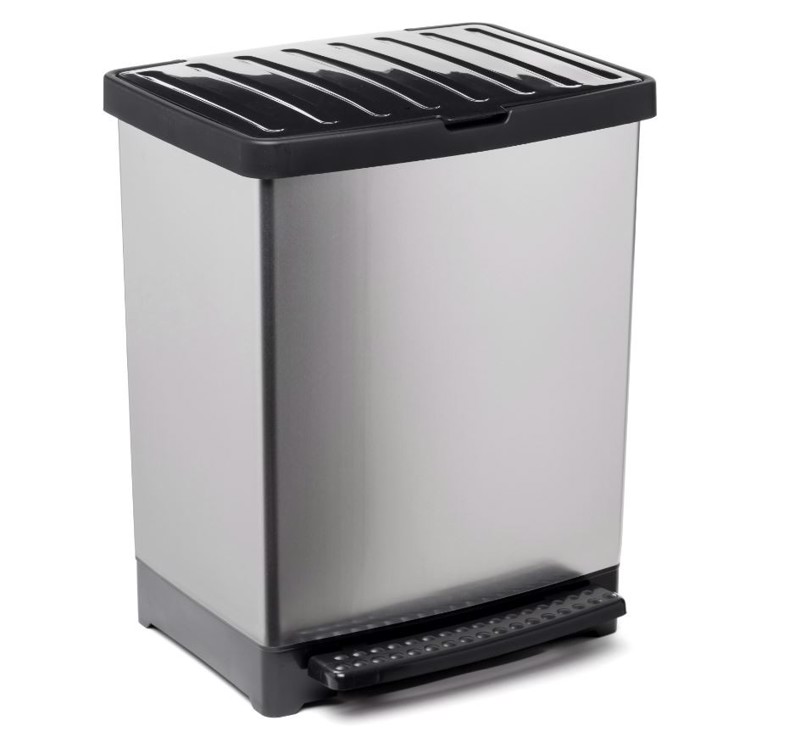 Dimitracas Χαρτοδοχείο 'Ανακύκλωσης' 25Lt Γκρί-Μαύρο 06698.001