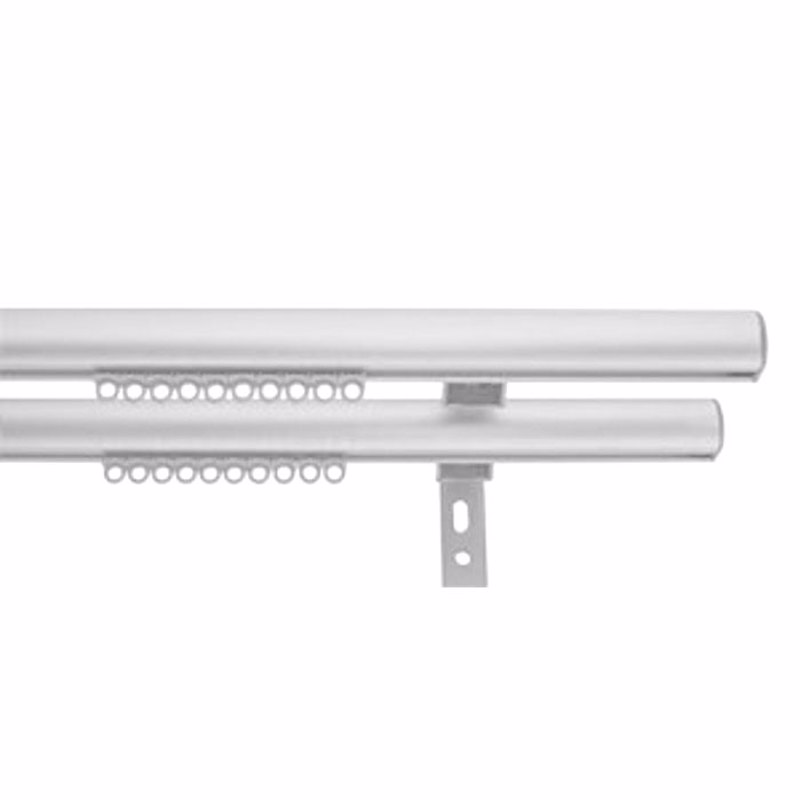 Σιδηρόδρομος Κουρτίνας Oval Διπλός Λευκός 1.00m