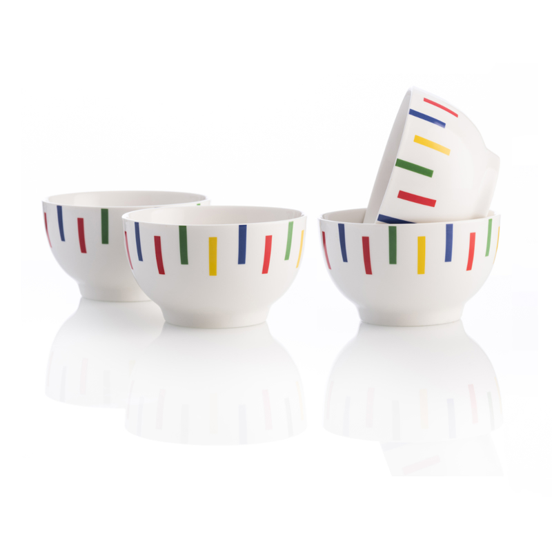 BENETTON Σετ 4 Τεμάχια Μπολ Πορσελάνης 650ml BE-0253 BG