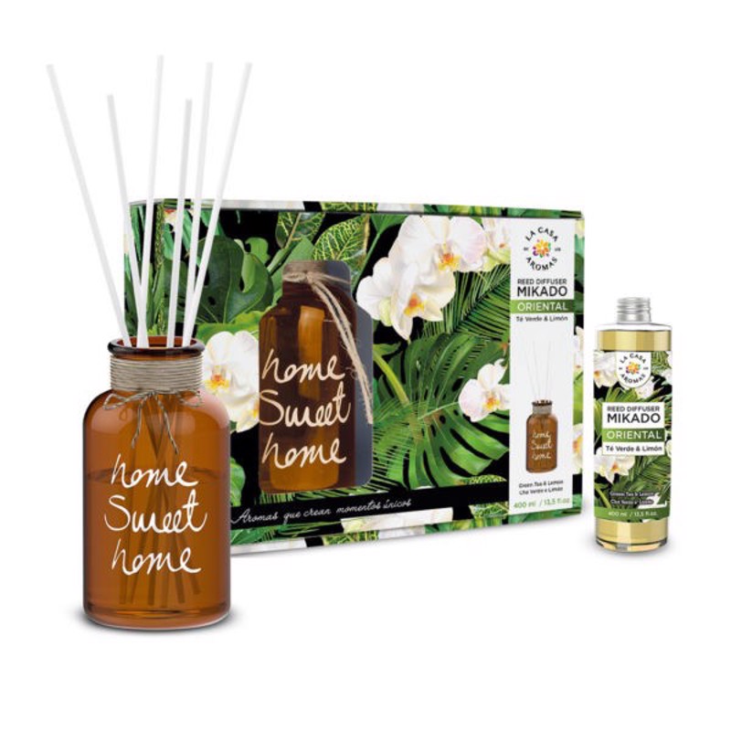 ΑΡΩΜΑΤΙΚΟ ΧΩΡΟΥ ΜΕ STICKS ΠΡΑΣΙΝΟ ΤΣΑΙ & ΛΕΜΟΝΙ 400ML 047085