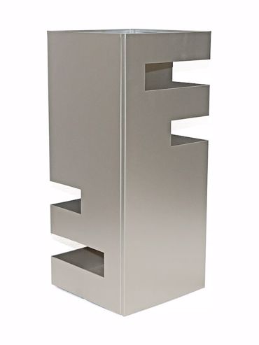 Import Hellas Ομπρελοθήκη Μεταλλική 19x19x44 cm Νίκελ Ματ 56