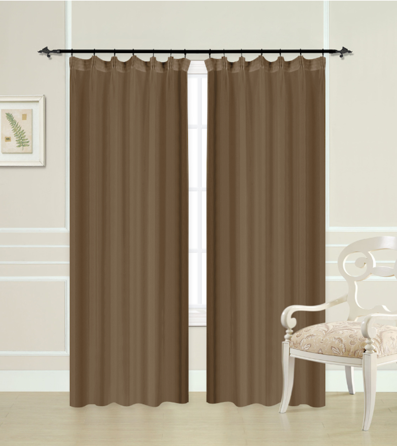 Import Hellas Κουρτίνα Blackout με Τρέσα 270x270 Καφέ