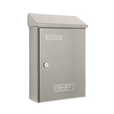 Import Hellas Γραμματοκιβώτιο Μεταλλικό Νίκελ Ματ 23x10x36cm TX-081 NICKEL