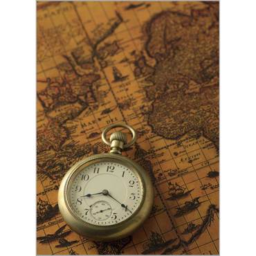 Ρόλερ με Ψηφιακή Εκτύπωση 'Vintage Clock' Α0908