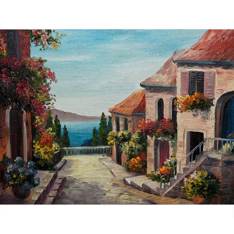 Κουρτίνες, στόρια agiovlasitishome - ΣΗΜΑΝΤΙΚΟ: Σε περίπτωση διαφοράς τιμής από το κατάστημα ισχύει παντα και μόνο η τιμή του καταστήματος Ρόλερ με Ψηφιακή Εκτύπωση 'House Near The Sea' A1116