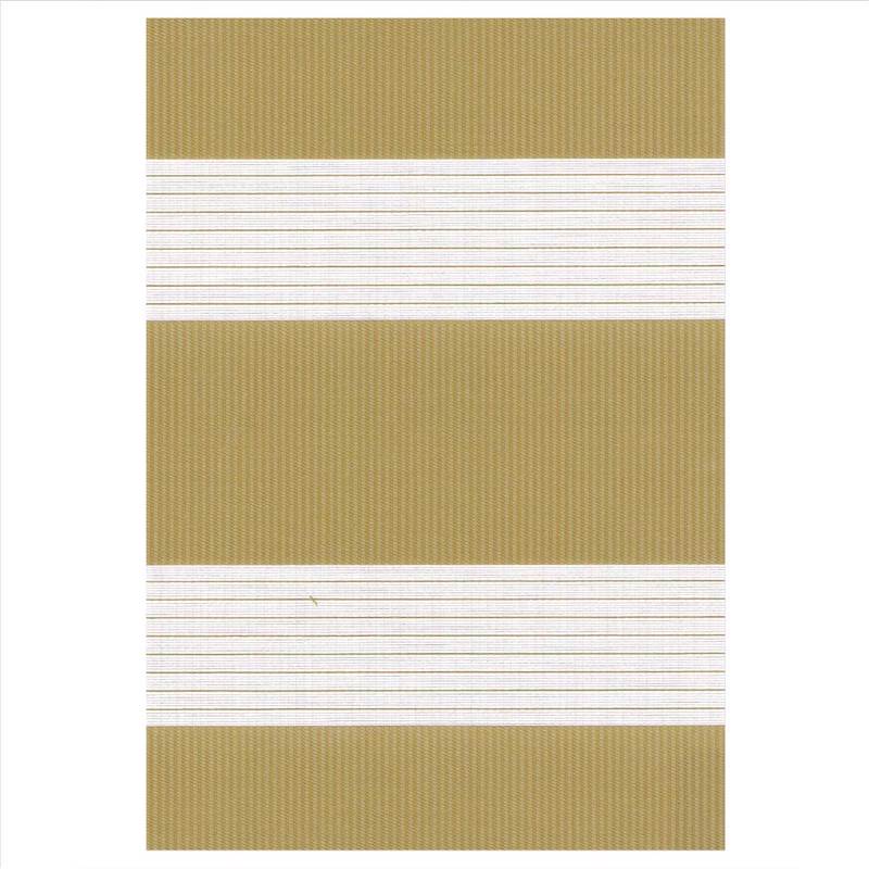 ZS210 Double Ρόλερ Ρυθμιζόμενης Σκίασης 'Zebra' Λαδί