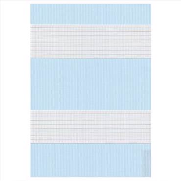 ZS215 Double Ρόλερ Ρυθμιζόμενης Σκίασης 'Zebra' Θαλασσί Ανοιχτο