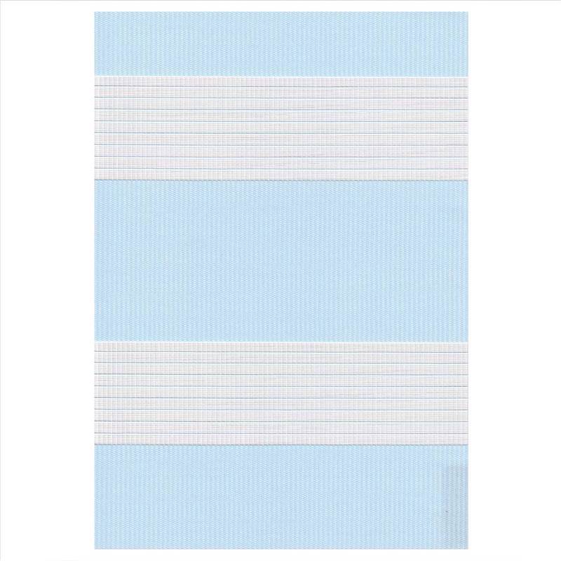 ZS215 Double Ρόλερ Ρυθμιζόμενης Σκίασης 'Zebra' Θαλασσί