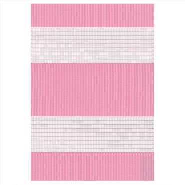 ZS219 Double Ρόλερ Ρυθμιζόμενης Σκίασης 'Zebra' Ροζ