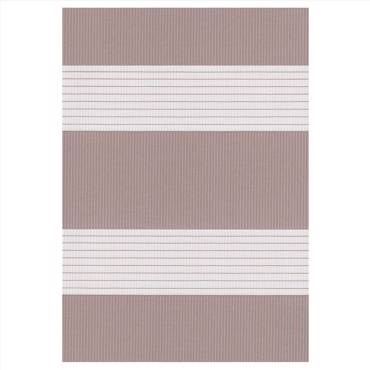 ZS112 Double Ρόλερ Ρυθμιζόμενης Σκίασης 'Zebra' με Ρίγα Μπεζ