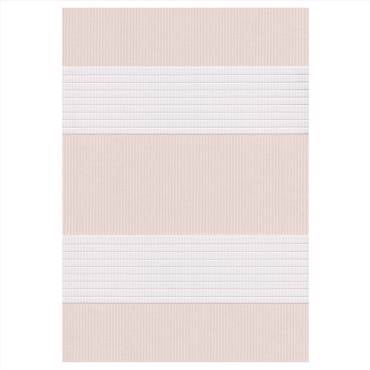 ZS201 Double Ρόλερ Ρυθμιζόμενης Σκίασης 'Zebra' με Ρίγα Μπεζ Ανοιχτό