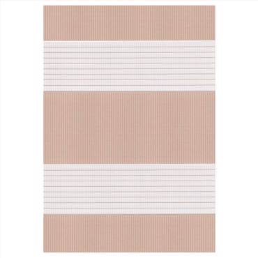 ZS202 Double Ρόλερ Ρυθμιζόμενης Σκίασης 'Zebra' με Ρίγα Μπεζ