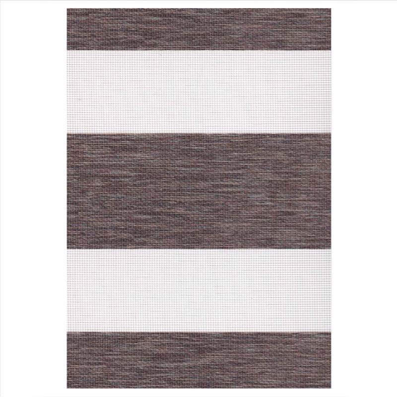 ZK63 Double Ρόλερ Ρυθμιζόμενης Σκίασης 'Zebra' Καφέ