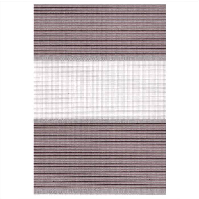 ZP304 Double Roler Ruthmizomenis Skiasis 'Zebra' Bez/Kafe me Pietes