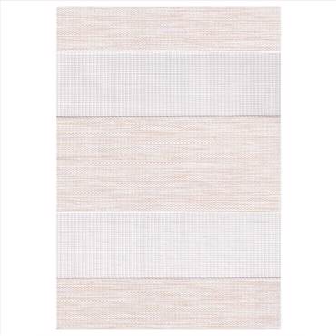 ZS221 Double Ρόλερ Ρυθμιζόμενης Σκίασης 'Zebra' Ριγέ Μπεζ/Εκρού