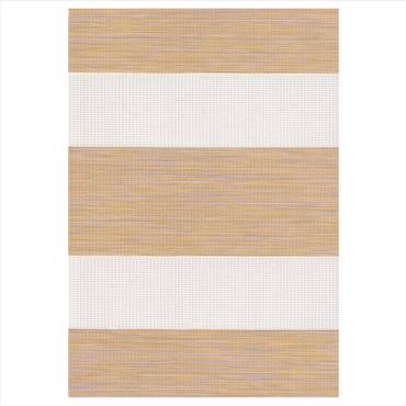 ZS224 Double Ρόλερ Ρυθμιζόμενης Σκίασης 'Zebra' Ριγέ Μπεζ/Κίτρινο