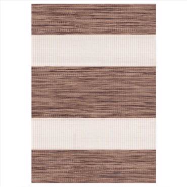 ZS226 Double Ρόλερ Ρυθμιζόμενης Σκίασης 'Zebra' Ριγέ Καφέ