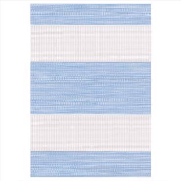 ZS237 Double Ρόλερ Ρυθμιζόμενης Σκίασης 'Zebra' Θαλασσί