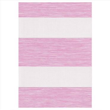 ZS238 Double Ρόλερ Ρυθμιζόμενης Σκίασης 'Zebra' Ροζ