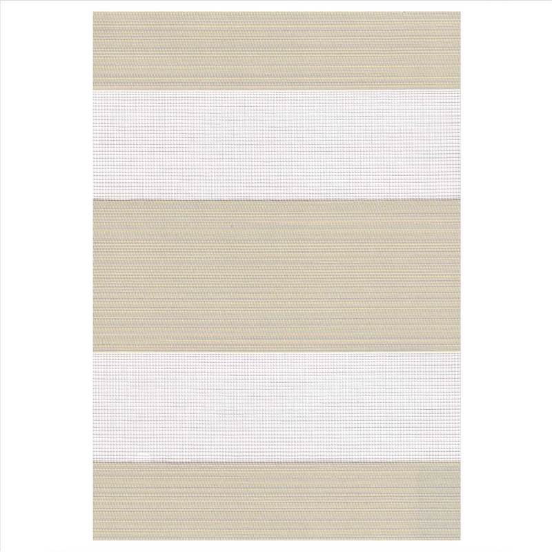 ZS305 Double Ρόλερ Ρυθμιζόμενης Σκίασης 'Zebra' Μπεζ Δι