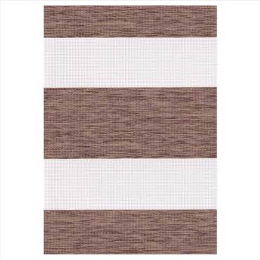 ZS315 Double Ρόλερ Ρυθμιζόμενης Σκίασης 'Zebra' Ριγέ Καφέ