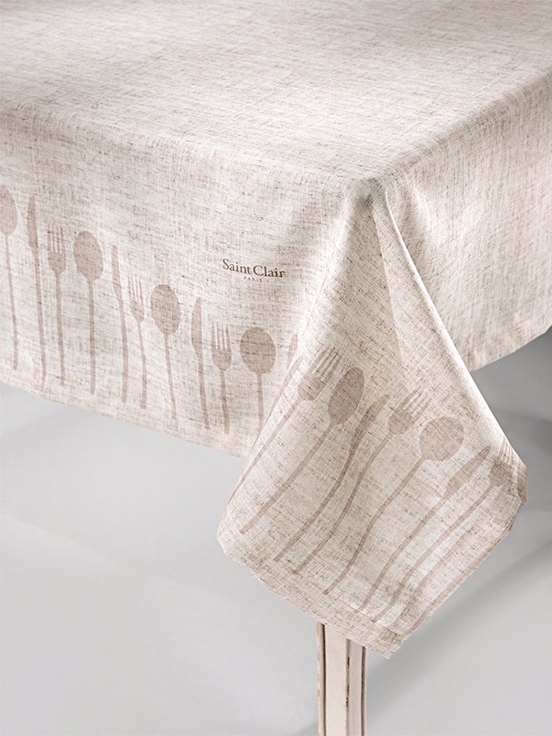 Τραπεζομάντηλα agiovlasitishome - ΣΗΜΑΝΤΙΚΟ: Σε περίπτωση διαφοράς τιμής από το κατάστημα ισχύει παντα και μόνο η τιμή του καταστήματος Saint Clair Τραπεζομάντηλο Μπεζ Αδιάβροχο Αλέκιαστο 145