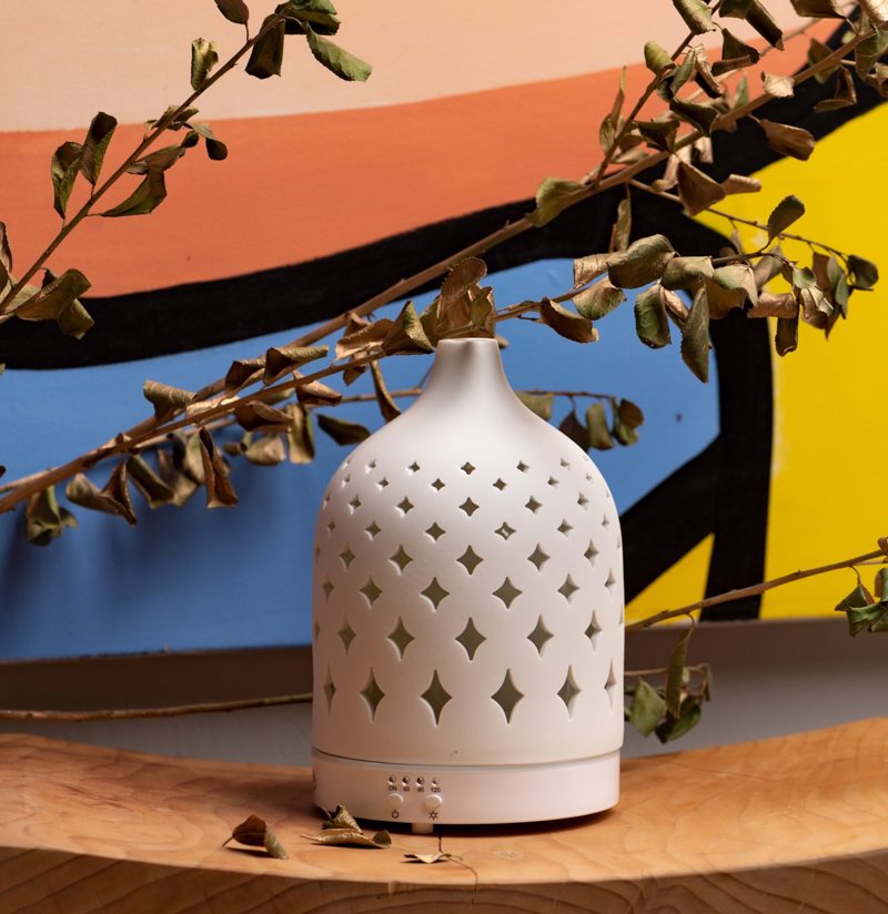 Ηλεκτρικός Ατμοποιητής 'Stars' σε Λευκό Χρώμα με Κεραμικό Καπάκι με Σχέδια 161201020