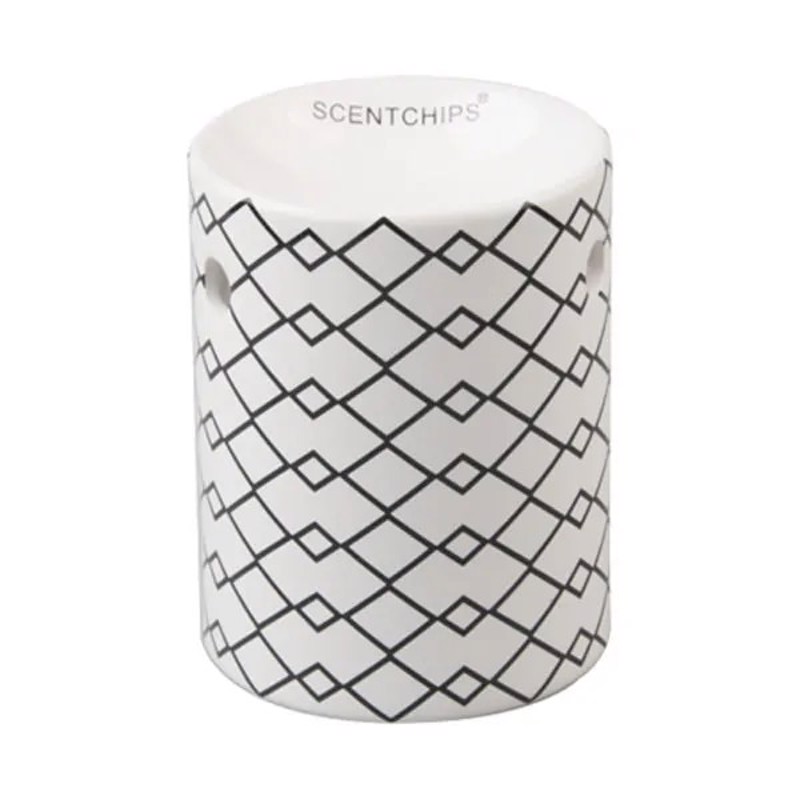 ΑΡΩΜΑΤΙΣΤΗΣ SCENTCHIPS ΜΕ ΕΠΙΣΤΡΩΣΗ ΠΟΡΣΕΛΑΝΗΣ ΛΕΥΚΟΣ ΓΕΩΜΕΤΡΙΚΑ ΣΧΕΔΙΑ 8240659