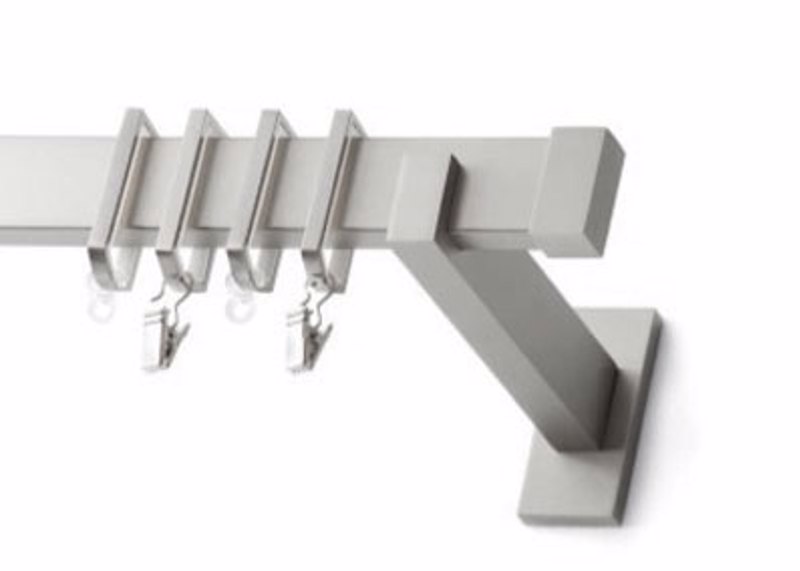 Κουρτινόξυλο Inox an.Moris flat