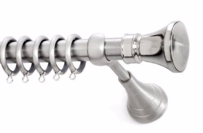 Κουρτινόξυλο Φ25 inox KS79