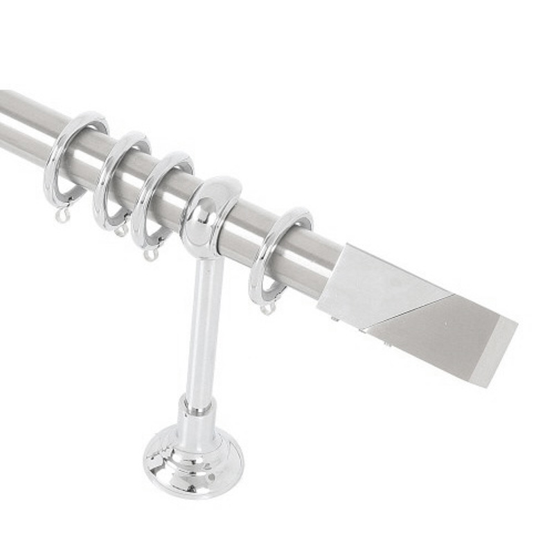 Κουρτινόξυλο φ25 inox m.faltso tetragono