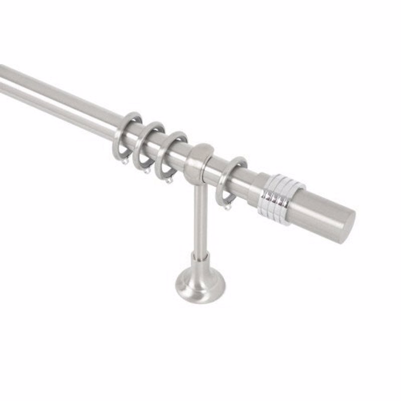 Κουρτινόξυλο φ25 inox m.Line rigato