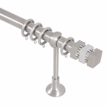 Κουρτινόξυλο φ35 Inox m.Lego Strass