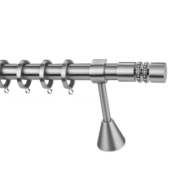 Κουρτινόξυλο φ25 inox Δήλος Double Strass